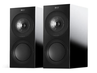 KEF Three-way Stand Mount Bookshelf Speakers In Black Gloss - R3B