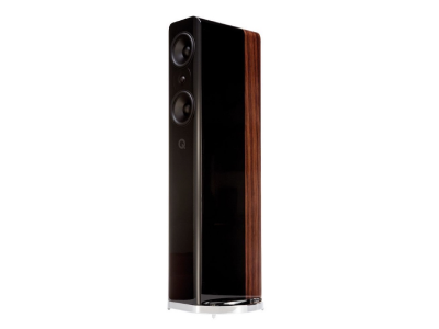 Q Acoustics Floorstanding Speaker in Gloss Black & Rosewood - Q CONCEPT 500 BR