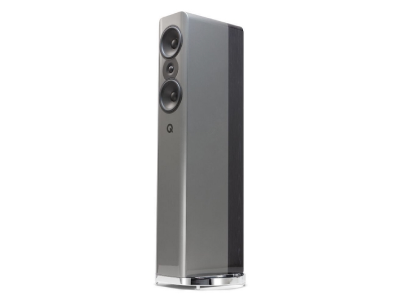 Q Acoustics Floorstanding Speaker in Gloss Silver & Ebony - Q CONCEPT 500 SE